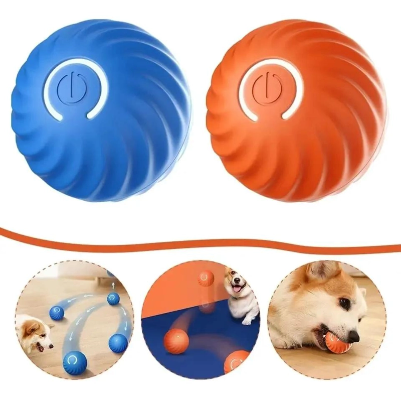 PELOTA GIRATORIA INTERACTIVA PARA PERROS Y GATOS CON MOVIMIENTO AUTOMATICO - 1
