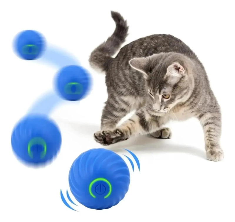 PELOTA GIRATORIA INTERACTIVA PARA PERROS Y GATOS CON MOVIMIENTO AUTOMATICO - 2