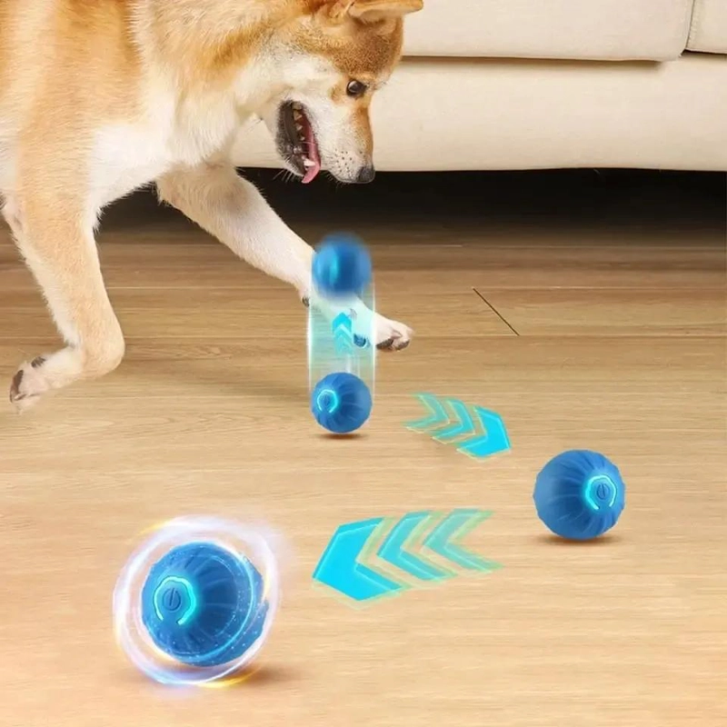 PELOTA GIRATORIA INTERACTIVA PARA PERROS Y GATOS CON MOVIMIENTO AUTOMATICO - 4