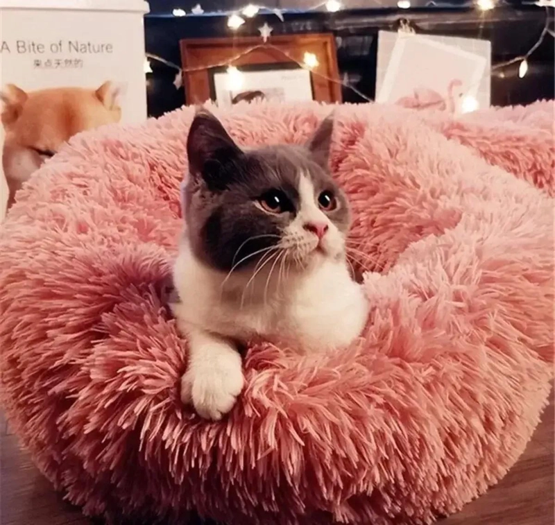 GENÉRICO CAMA DE FELPA PARA PERROS Y GATOS DE 80 CM IDEAL PARA INVIERNO
