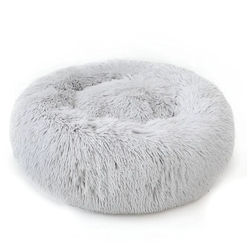 CAMA PARA MASCOTA TAMAÑO MEDIANO COLOR GRIS CLARO 50 CM - 1