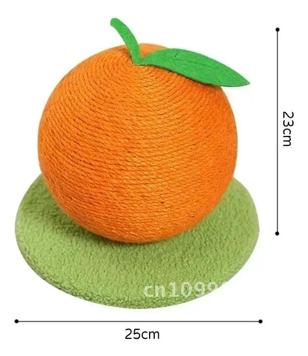 TABLERO RASCADOR PARA GATOS CON DISEÑO DE FRUTAS PIÑA Y NARANJA - 2