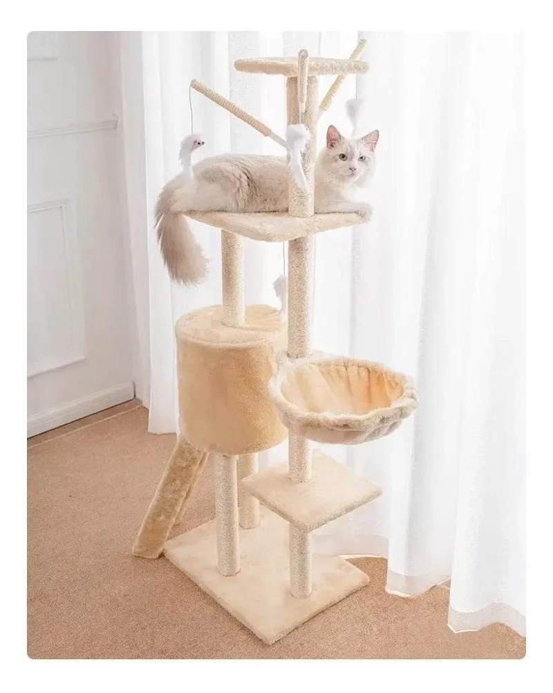TORRE RASCADOR PARA GATO CON 5 NIVELES Y DISEÑO INTERACTIVO - 4