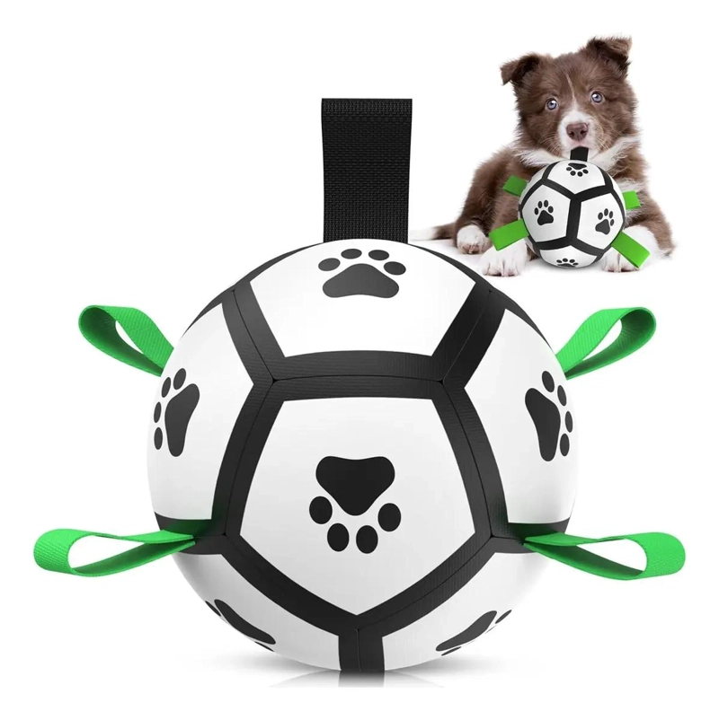 PELOTA INTERACTIVA PARA PERRO CON AGARRE DE 15 CM COLOR BLANCO - 1