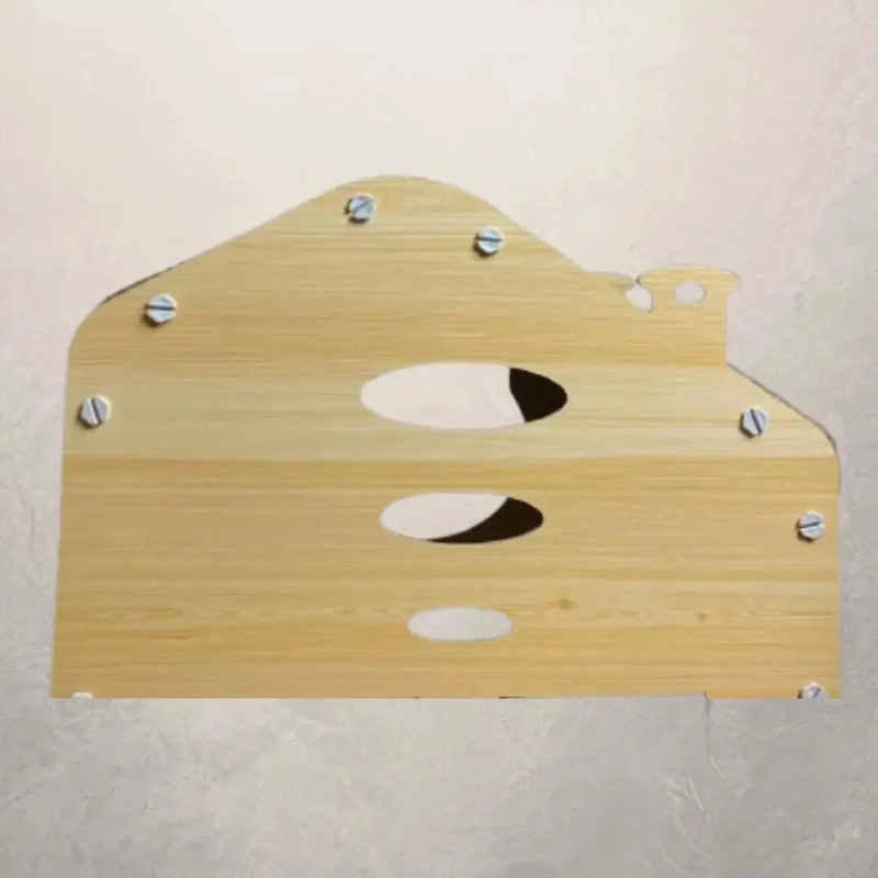 RASCADOR PARA GATOS CON DISEÑO DE CASA EN CARTON Y MADERA RESISTENTE - 4
