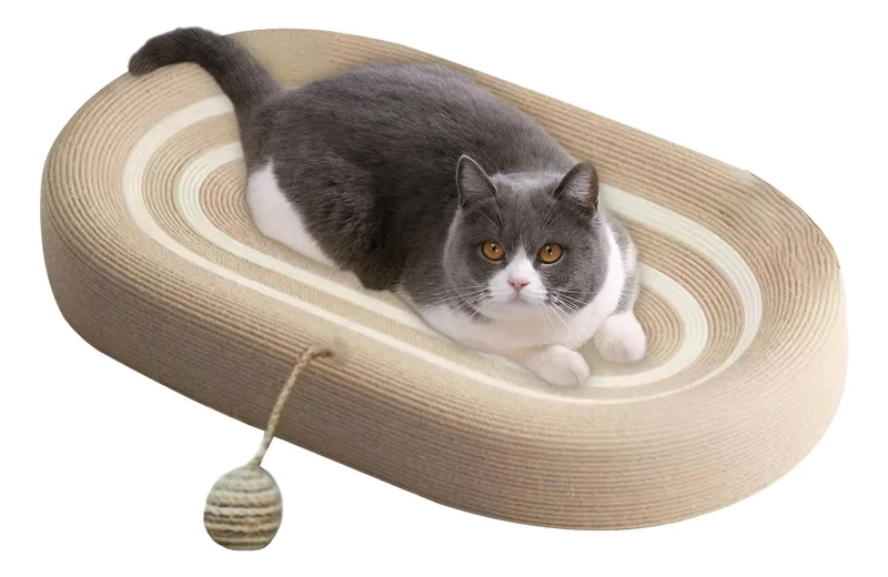 ALMOHADILLA OVALADA DE SISAL PARA RASCADO DE GATOS - 1