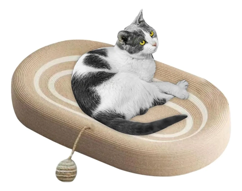 ALMOHADILLA OVALADA DE SISAL PARA RASCADO DE GATOS - 5