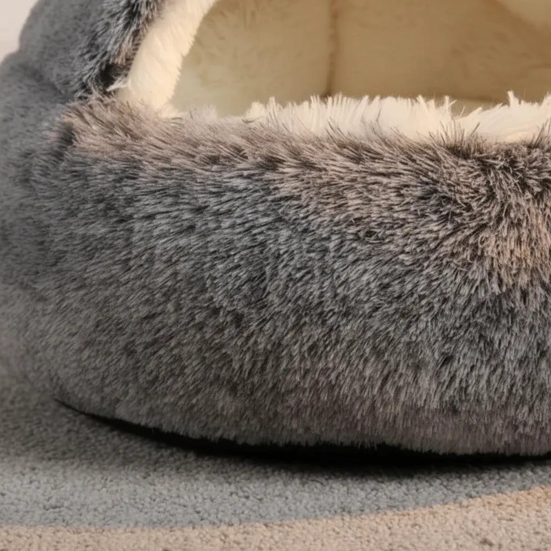 CAMA TIPO CUEVA PARA MASCOTAS DE 60 CM COMODA Y ACOGEDORA - 4