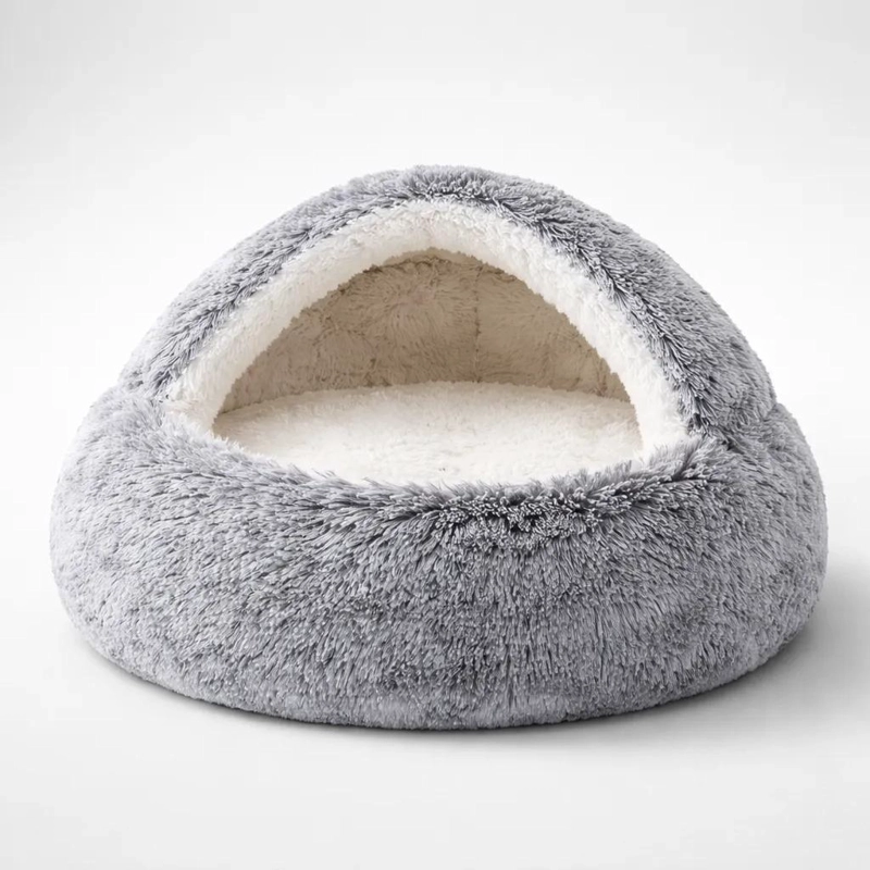 CAMA TIPO CUEVA PARA MASCOTAS DE 60 CM COMODA Y ACOGEDORA - 5