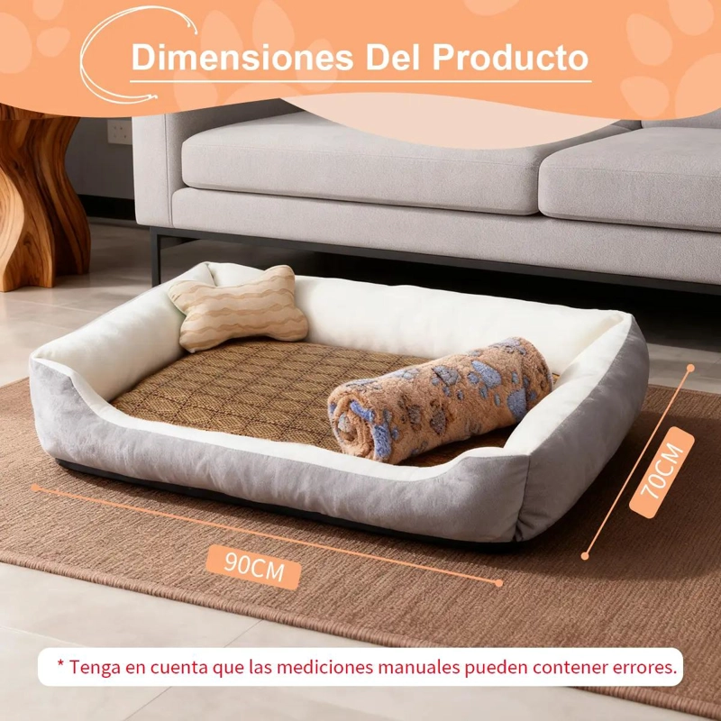 SET DE 4 CAMAS SUAVES PARA MASCOTAS 90X70 CM PARA PERROS Y GATOS - 2