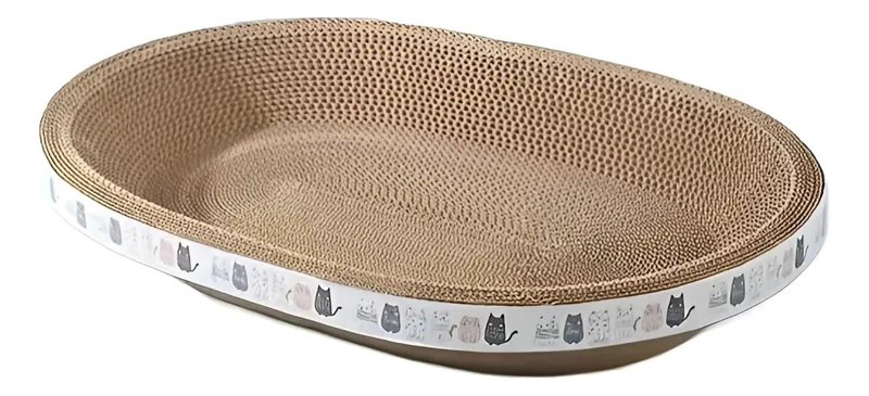 RASCADOR EXTRA GRANDE PARA GATO CON CAMA DE CARTON RESISTENTE Y DURADERA - 1