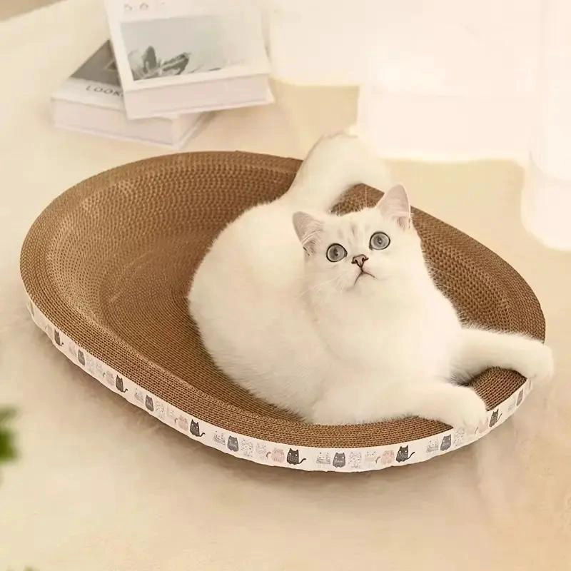RASCADOR EXTRA GRANDE PARA GATO CON CAMA DE CARTON RESISTENTE Y DURADERA - 2