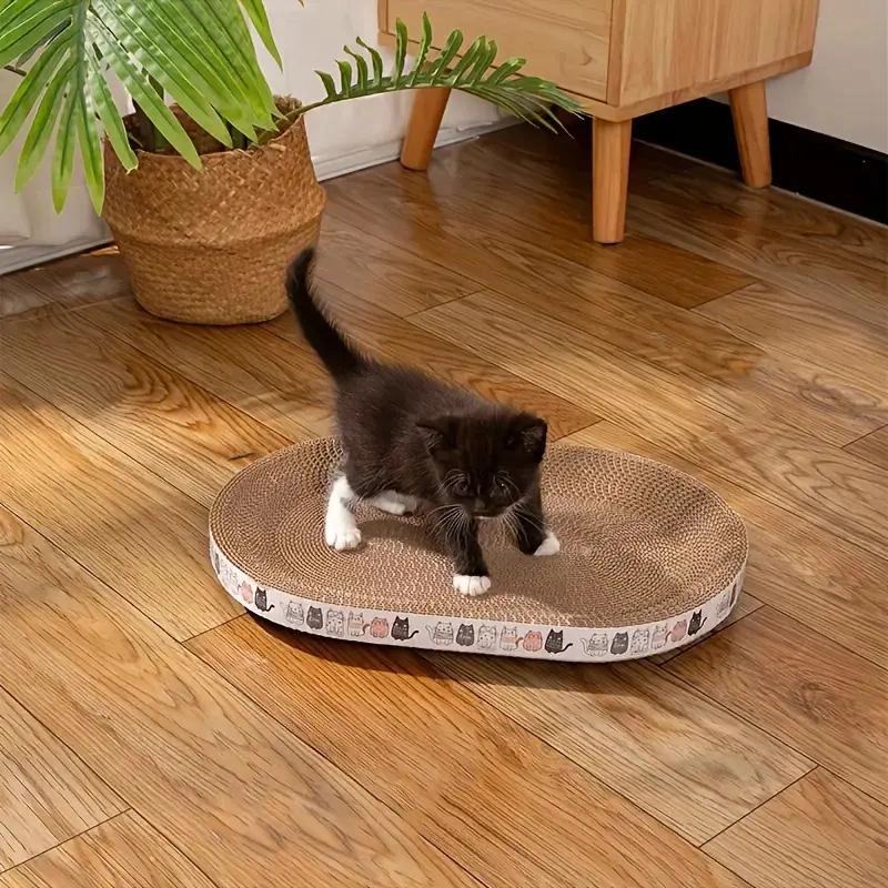 RASCADOR EXTRA GRANDE PARA GATO CON CAMA DE CARTON RESISTENTE Y DURADERA - 4