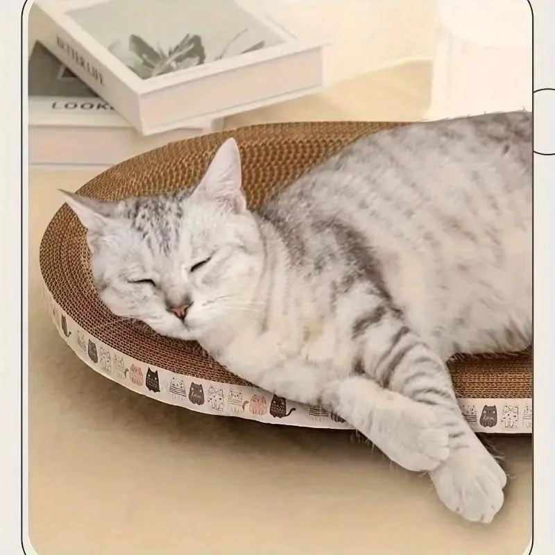RASCADOR EXTRA GRANDE PARA GATO CON CAMA DE CARTON RESISTENTE Y DURADERA - 5