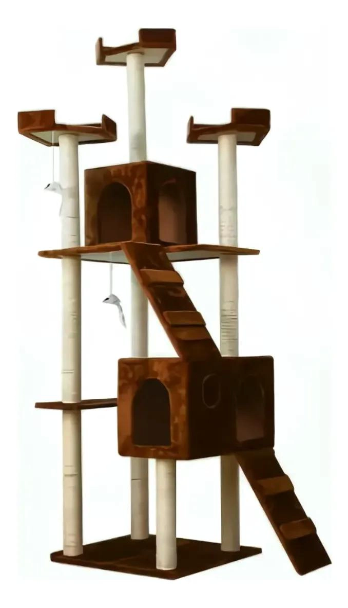 ARBOL RASCADOR PARA GATOS GRANDE CON MULTIPLES NIVELES Y PLATAFORMAS - 1