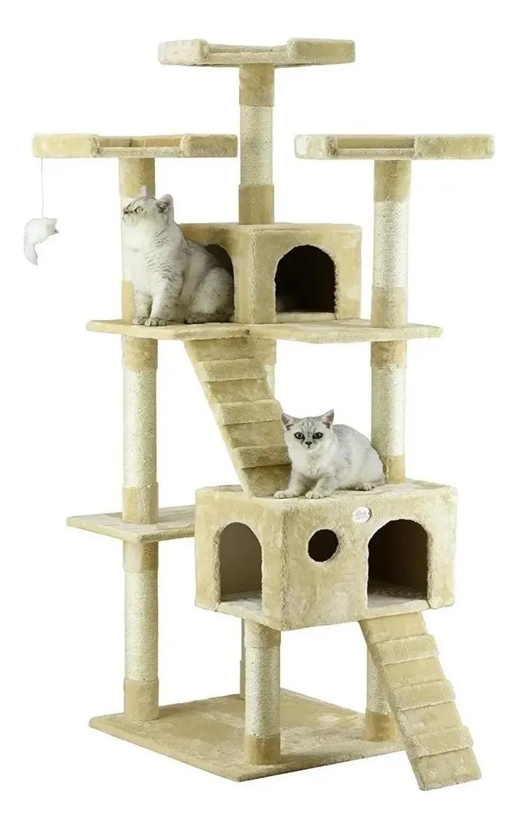 ARBOL RASCADOR PARA GATOS GRANDE CON MULTIPLES NIVELES Y PLATAFORMAS - 4