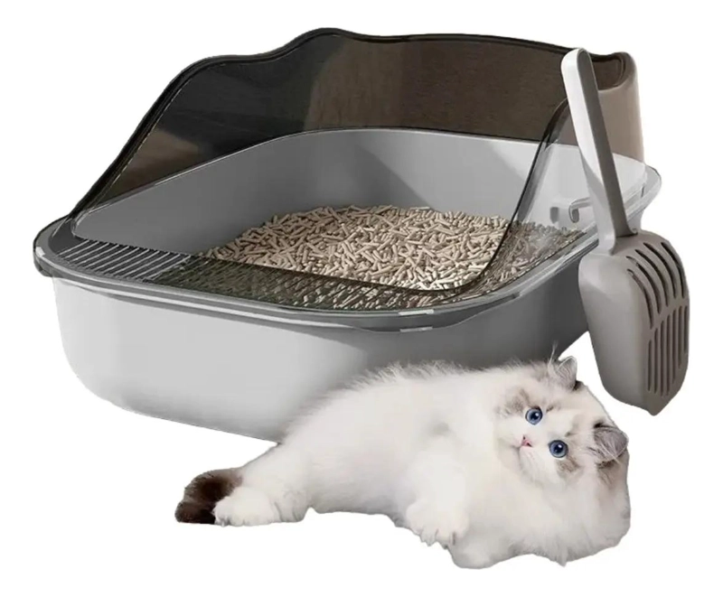 ARENERO GRANDE PARA GATOS CON BANDEJA SANITARIA Y PALA INCLUIDA - 1