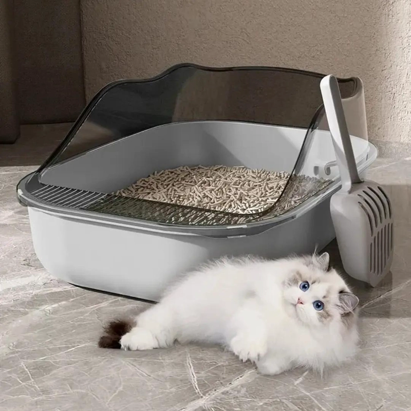 ARENERO GRANDE PARA GATOS CON BANDEJA SANITARIA Y PALA INCLUIDA - 3