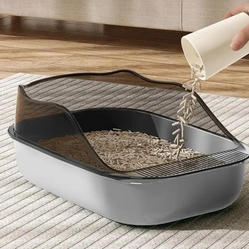 ARENERO GRANDE PARA GATOS CON BANDEJA SANITARIA Y PALA INCLUIDA - 4