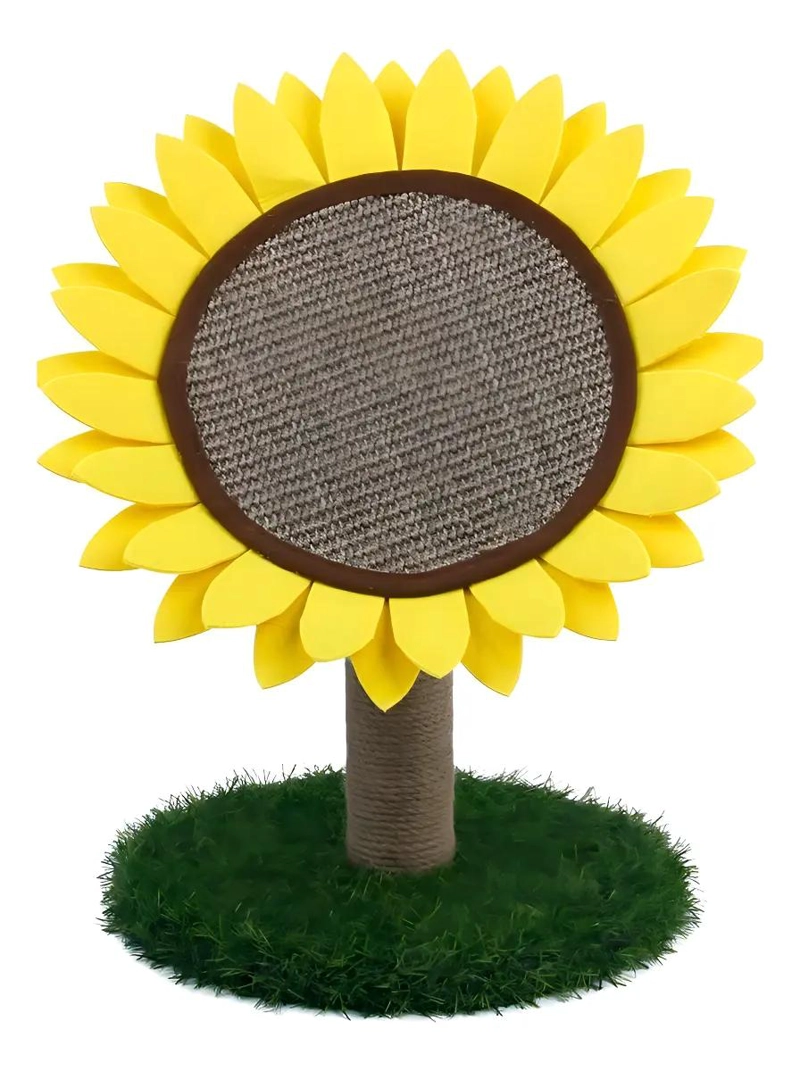 TORRE RASCADOR PARA GATO CON SISAL DE 45 CM COLOR AMARILLO - 1