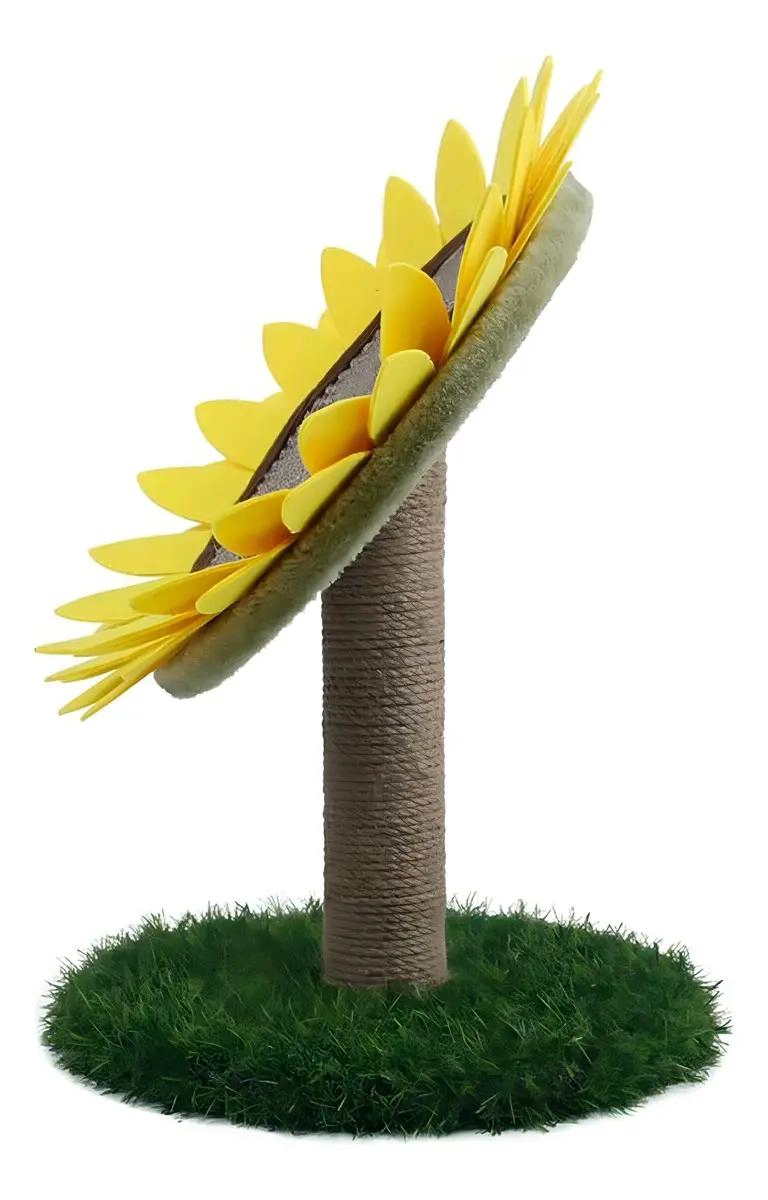 TORRE RASCADOR PARA GATO CON SISAL DE 45 CM COLOR AMARILLO - 2