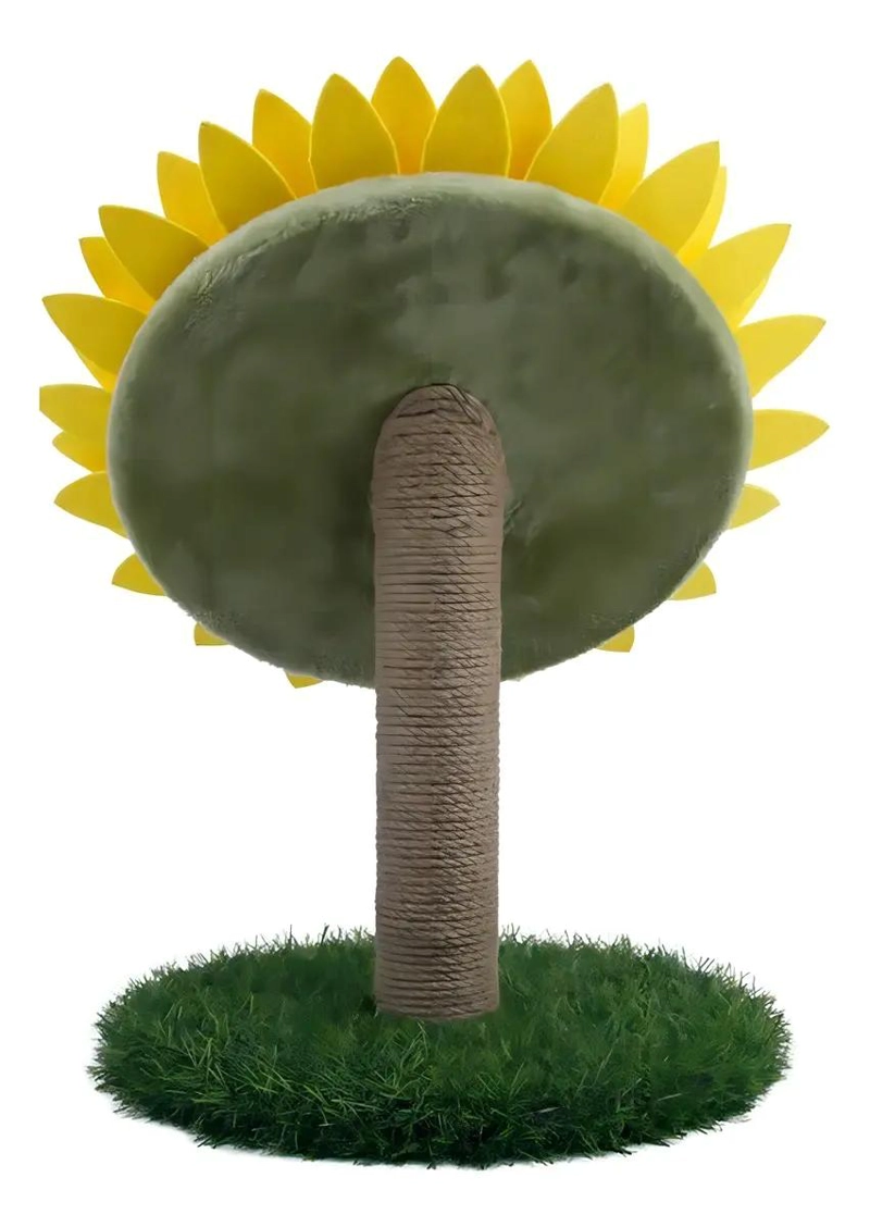 TORRE RASCADOR PARA GATO CON SISAL DE 45 CM COLOR AMARILLO - 3