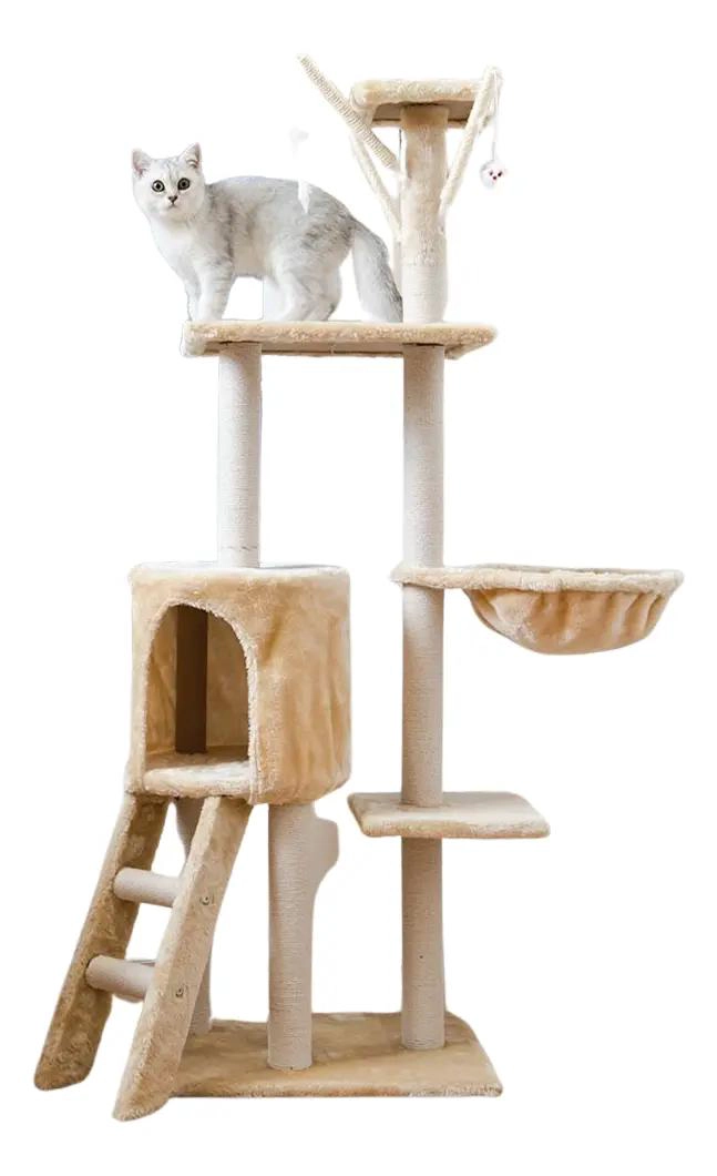 GENÉRICO TORRE RASCADOR PARA GATOS CON 5 NIVELES INTERACTIVOS Y DISEÑO TIPO ARBOL