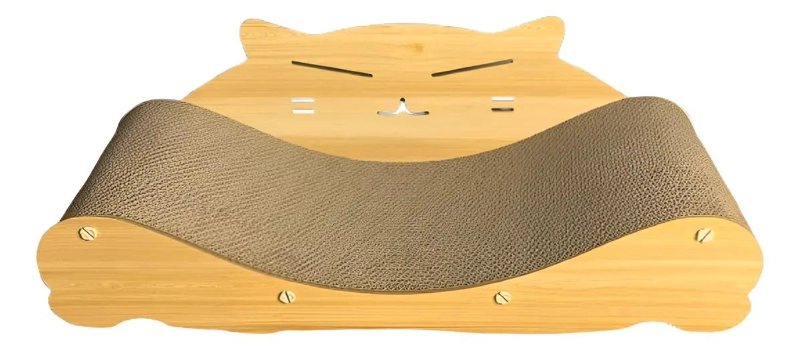 CAMA SOFA RASCADOR PARA GATOS DE CARTON CORRUGADO DURADERO DE 70 CM - 1