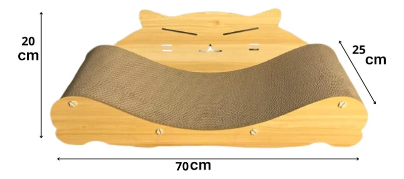 CAMA SOFA RASCADOR PARA GATOS DE CARTON CORRUGADO DURADERO DE 70 CM - 2