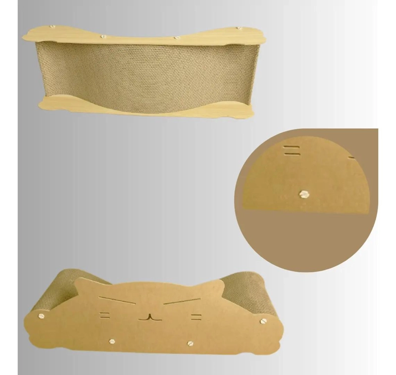 CAMA SOFA RASCADOR PARA GATOS DE CARTON CORRUGADO DURADERO DE 70 CM - 5