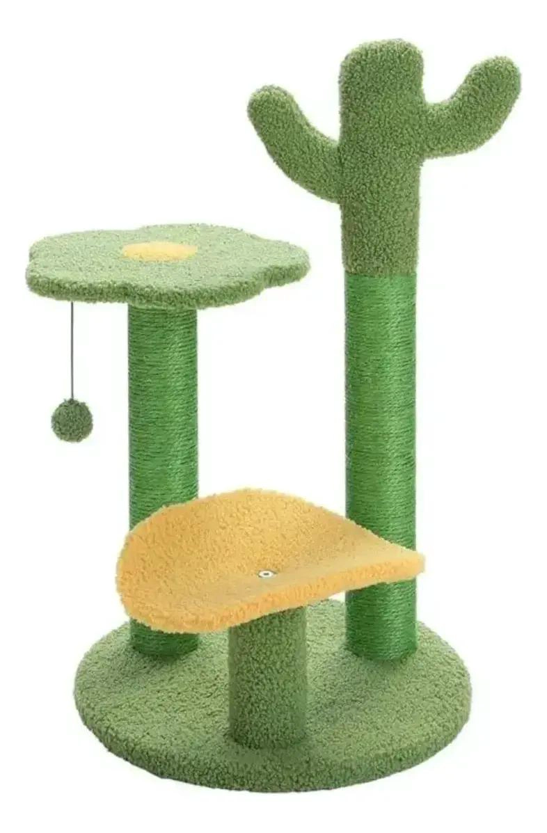 RASCADOR PARA GATOS CON DISEÑO DE CACTUS COLOR VERDE - 3