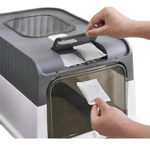 ARENERO CERRADO PARA GATOS GRANDE XL CON CONTROL DE OLORES - 3
