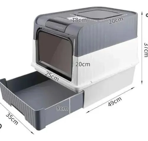 ARENERO CERRADO PARA GATOS GRANDE XL CON CONTROL DE OLORES - 4