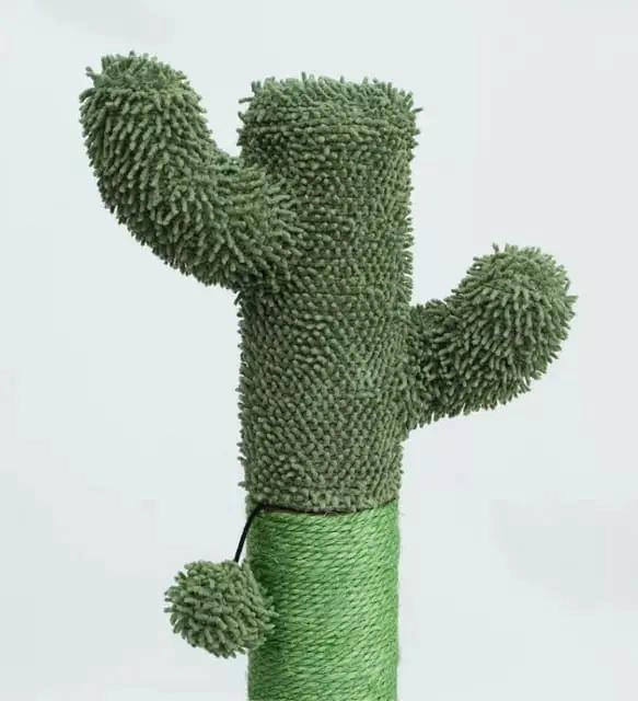 RASCADOR PARA GATOS CON DISEÑO DE CACTUS Y BASE DE YUTE CAFE - 4