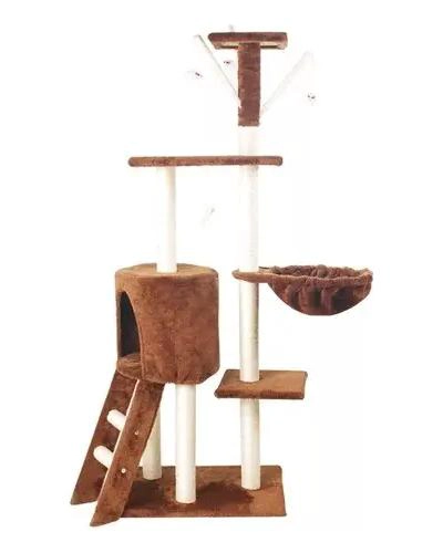 TORRE PARA GATOS CON CASA Y RASCADOR DE TERCIOPELO - 2