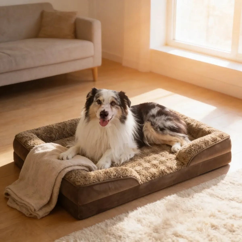 CAMA ORTOPE DICA EXTRA GRANDE PARA PERROS GRANDES LAVABLE Y COMODA - 2