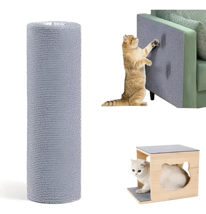 RASCADOR DE PARED PARA GATO EN ESQUINA CON ADHESIVO 30X200 CM - 1