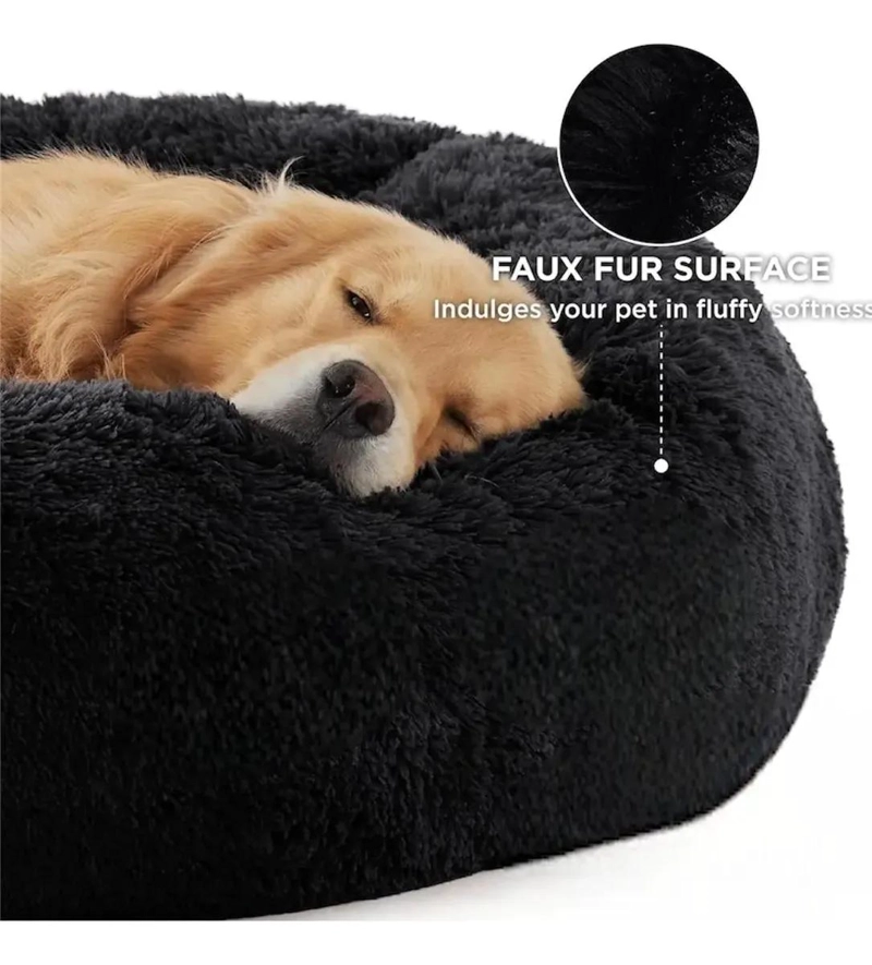 CAMA ANTIESTRE S PELUDA PARA PERROS Y GATOS 70 CM LARGO - 3