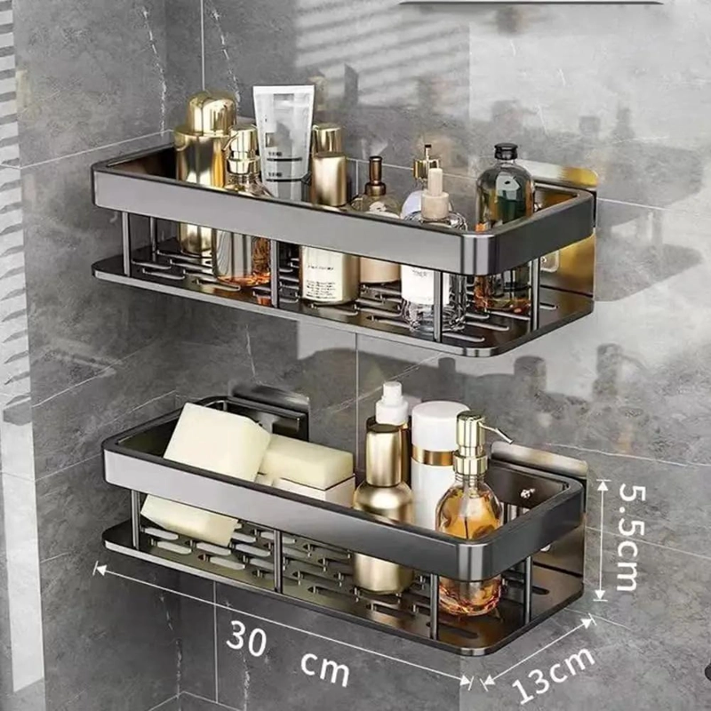 ORGANIZADOR DE DUCHA ESQUINERO PARA BAÑO CON REPISA DOBLE - 2