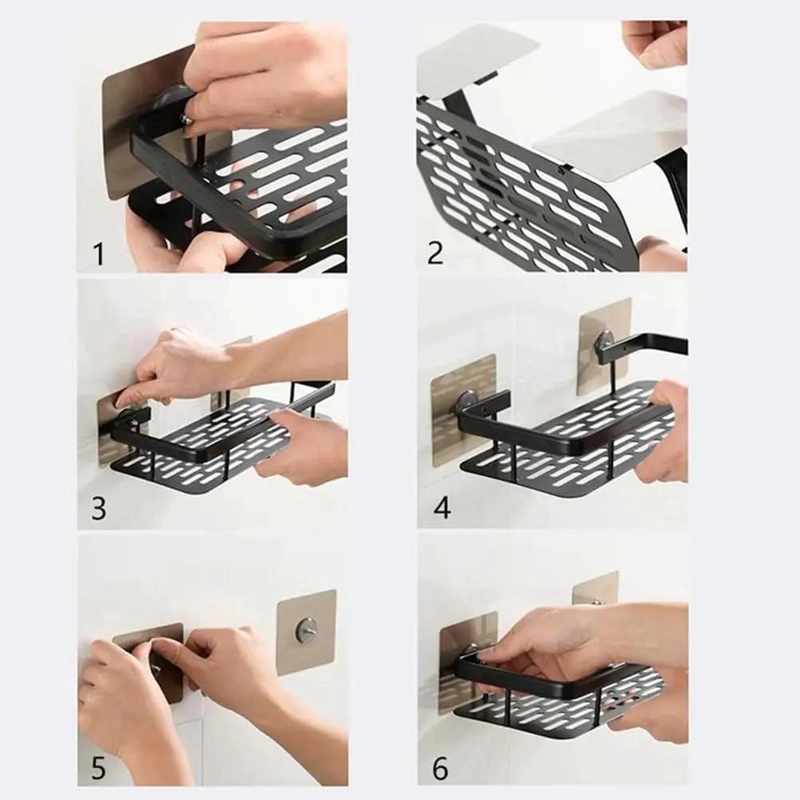 ORGANIZADOR DE DUCHA ESQUINERO PARA BAÑO CON REPISA DOBLE - 3