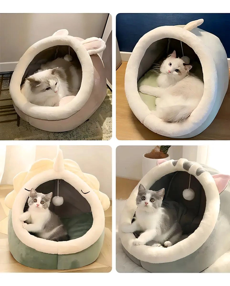 CAMA SUAVE Y COMODA PARA MASCOTAS CON ALMOHADA GRIS - 3
