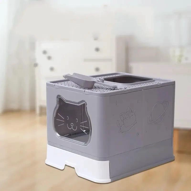ARENERO CERRADO EXTRA GRANDE PARA GATOS CON BANDEJA SANITARIA AMPLIA - 2