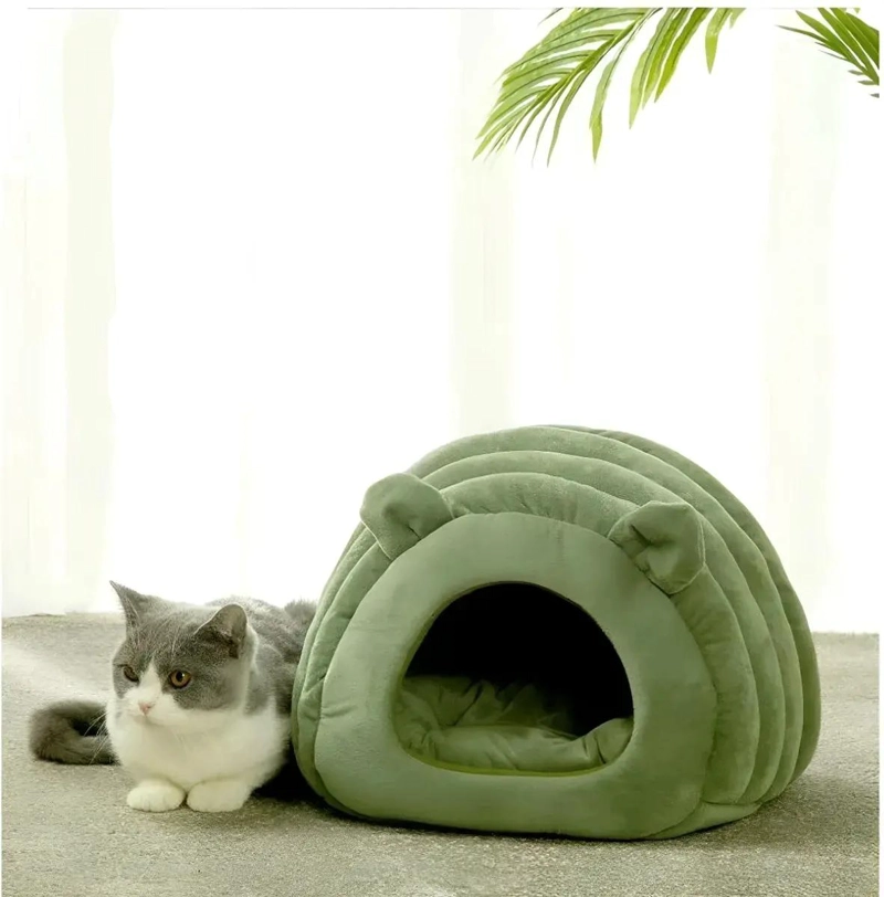 CAMA IGLU PARA GATOS CON DISEÑO COMODO Y ACOGEDOR - 2