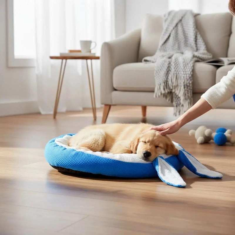 CAMA PARA MASCOTAS CON DISEÑO DE OREJAS DE CONEJO EN VARIOS COLORES - 2