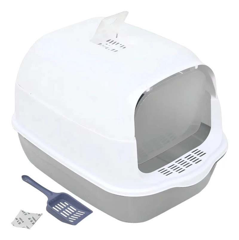 ARENERO CERRADO PARA GATO CON TAPA Y PUERTA ABATIBLE 52X35X34 CM - 1