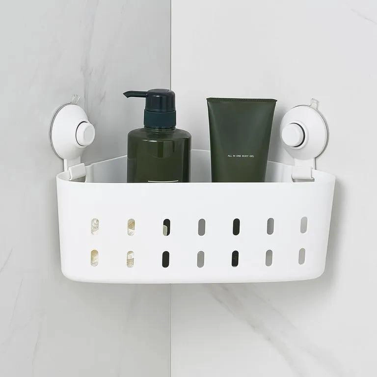 CANASTO ESQUINERO PARA DUCHA CON VENTOSAS PARA BAÑO Y ORGANIZADOR - 2