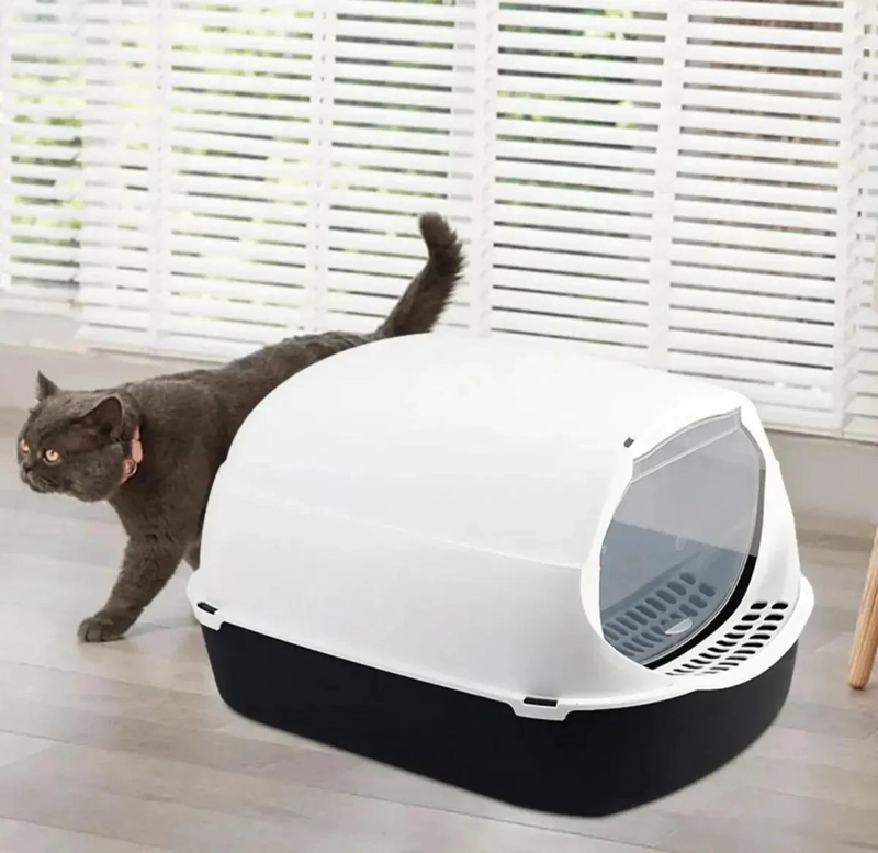 ARENERO PARA GATOS CON DISEÑO CERRADO Y ABIERTO PARA BAÑO DE MASCOTAS - 4