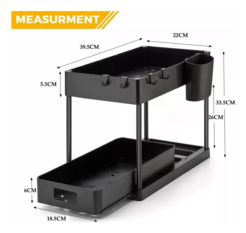 ORGANIZADOR MULTIFUNCIONAL PARA BAÑO Y COCINA CON DOS NIVELES - 3