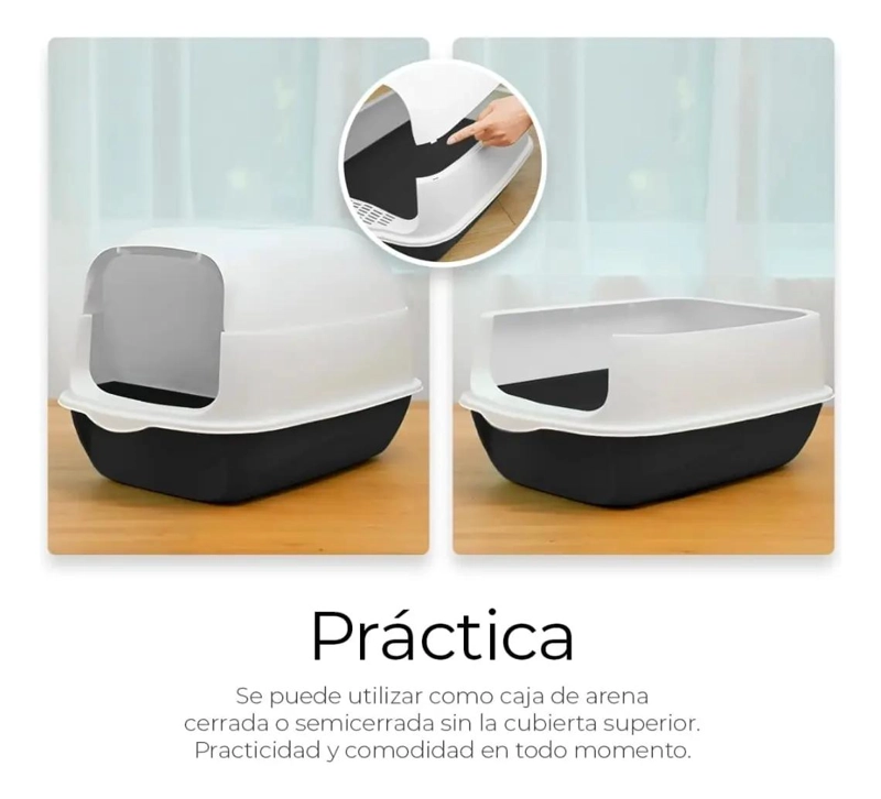 ARENERO CERRADO MEDIANO CON DISEÑO 2 EN 1 Y COLORES VARIADOS - 5