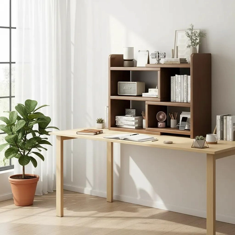 ESTANTE ORGANIZADOR MULTIFUNCIONAL DE MADERA PARA LIBROS Y OBJETOS - 1